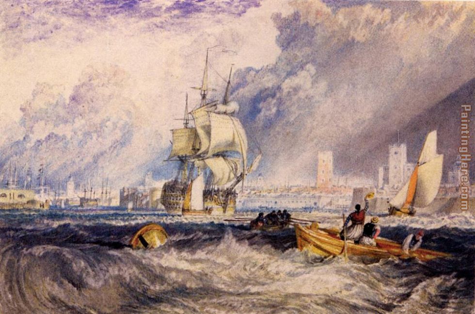 Portsmouth painting - Joseph Mallord William Turner Portsmouth art painting